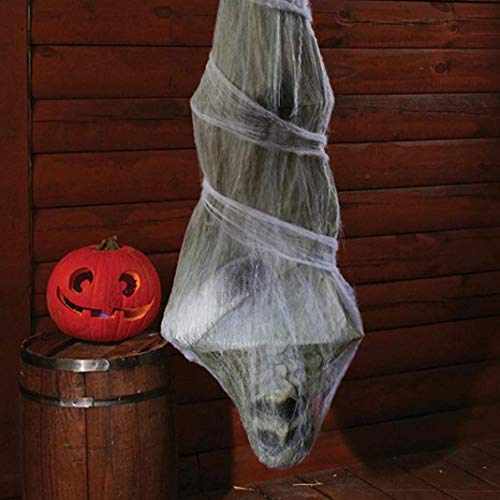LbojailiAi Halloween Decoracion 1.8m Halloween Scary Mummy Ornament Party Haunted House Atrezzo Colgante Atrezzo - Verde Blanco