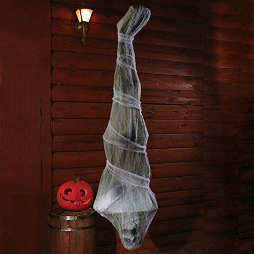 LbojailiAi Halloween Decoracion 1.8m Halloween Scary Mummy Ornament Party Haunted House Atrezzo Colgante Atrezzo - Verde Blanco