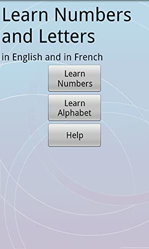 Learn Numbers and Letters in English and in French trial