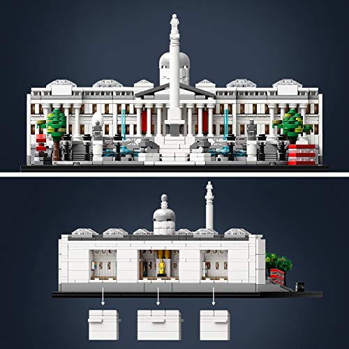 LEGO Architecture - Trafalgar Square Nuevo maqueta de juguete para construir el emblemático espacio de Londres, incluye Taxis y Autobuses Típicos de la Ciudad (21045)