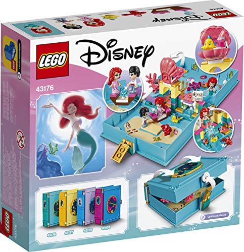 LEGO Disney Princess - Cuentos e Historias: Ariel Set de Construcción, Juguete de La Sirenita, Incluye Mini Muñecas de Ariel, Flounder, Sebastián y el Príncipe Eric, a Partir de 5 Años (43176)