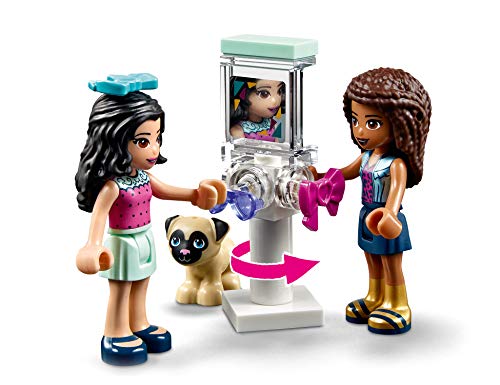 LEGO Friends Heartlake - Tienda de Accesorios de Andrea, Juguete Creativo de Construcción con Mini Muñecas de Andrea y Olivia y Muñeco de Perro Dexter (41344)