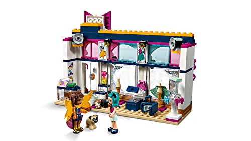 LEGO Friends Heartlake - Tienda de Accesorios de Andrea, Juguete Creativo de Construcción con Mini Muñecas de Andrea y Olivia y Muñeco de Perro Dexter (41344)