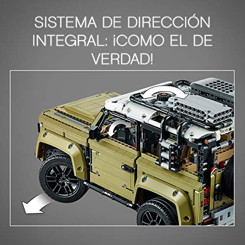 LEGO Technic - Land Rover Defender, Juguete de Construcción de Coche 4x4, Maqueta del Nuevo Modelo de Todoterreno (42110)