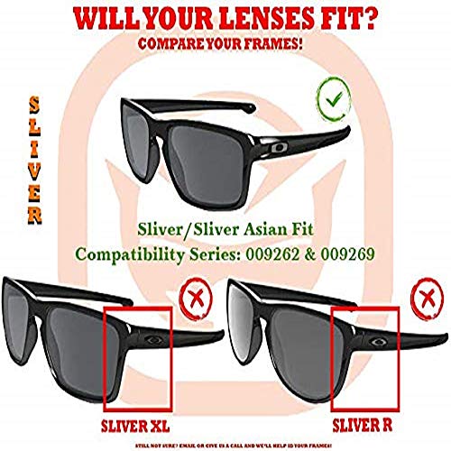 Lentes de repuesto compatibles con OAKLEY SLIVER No Polarizado Claro