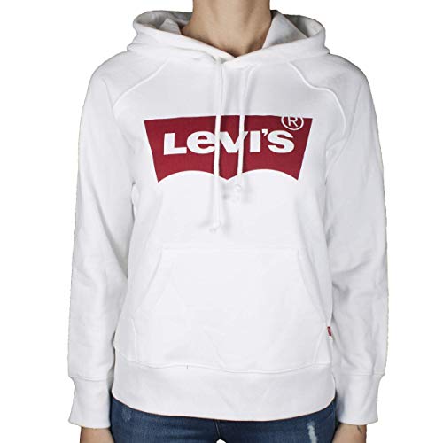Levi's Graphic Sport Capucha, Blanco (Housemark Hoodie White 0010), 2XS para Mujer
