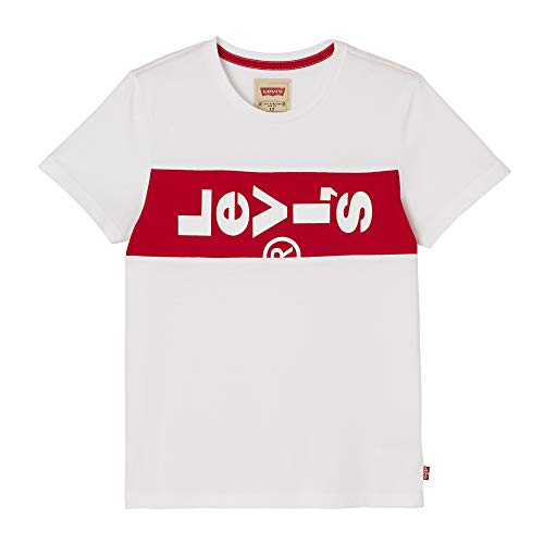 Levi's kids Nn10007 Short Sleeve tee-Shirt Camiseta, Blanco (White 01), 16 años (Talla del Fabricante: 16Y) para Niños