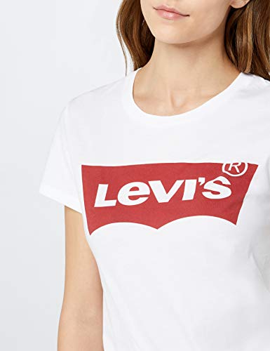 Levi's The Perfect Tee, Camiseta, Mujer, Blanco (Batwing White Graphic 53), 2XS