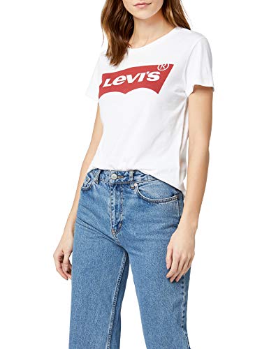 Levi's The Perfect Tee, Camiseta, Mujer, Blanco (Batwing White Graphic 53), 2XS