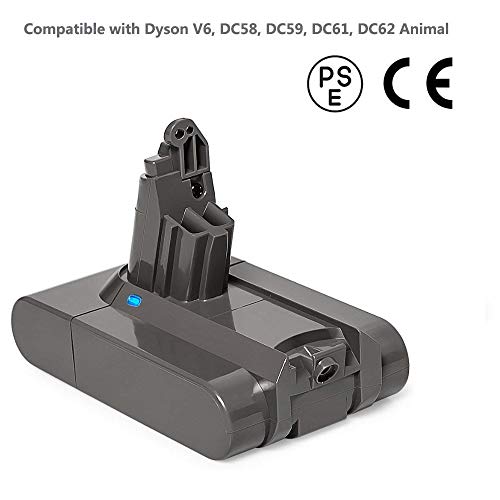 LiBatter DC62 V6 Batería 21.6v 3000mAh Reemplazo para Dyson V6 DC58 DC59 DC61 DC62 Serie Animal DC72 204720-01 209432-01 209472-01 209476-01 209560-01 210691-01 210692-01 Aspirador de Mano