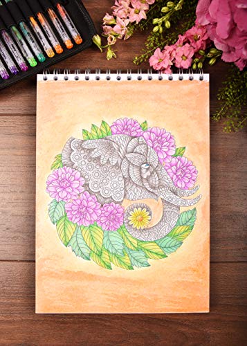 Libros Para Colorear Adultos por Colorya - Mandalas Magical Nature - Libro Colorear Adultos Premium, Sin Manchas, Impresión A Una Cara, Tamaño A4 y Espiralado + Ebook Extra con Ejemplos, Ideas y Tips