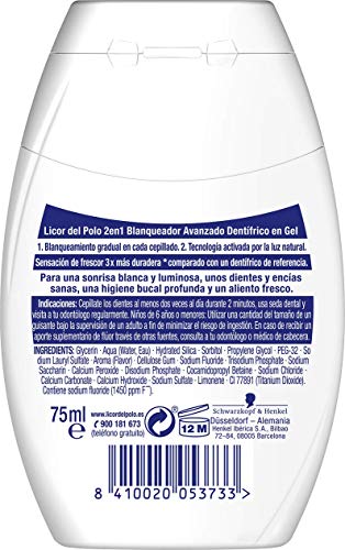 Licor del Polo - Pasta de dientes Blanqueador Avanzado + Enjuague Protección Completa - 75 ml