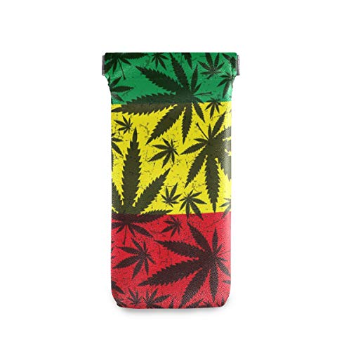 linomo Marihuana - Funda para gafas de sol (microfibra), diseño de hojas de cáñamo