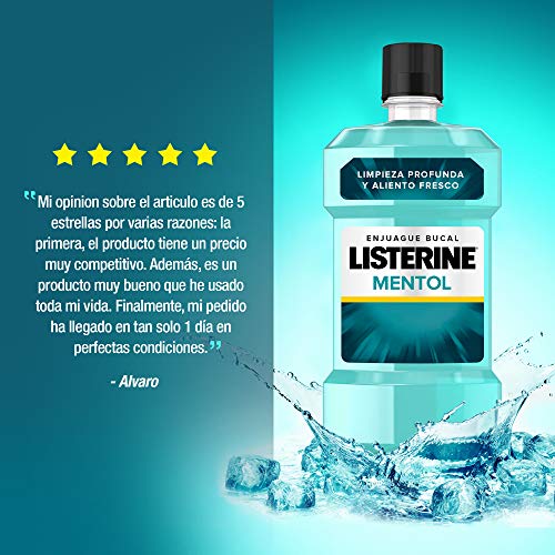 Listerine, Enjuague Bucal Mentol, 500 ml