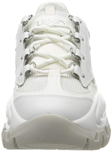 LIU JO Shoes Wave 01-Sneaker, Zapatillas para Mujer, Blanco (White 01111), 39 EU