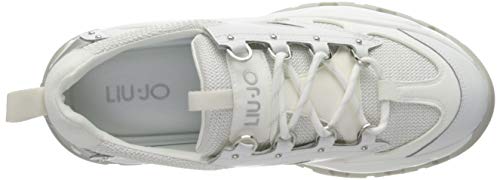 LIU JO Shoes Wave 01-Sneaker, Zapatillas para Mujer, Blanco (White 01111), 39 EU