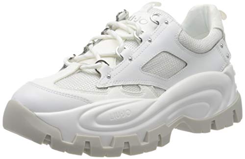 LIU JO Shoes Wave 01-Sneaker, Zapatillas para Mujer, Blanco (White 01111), 39 EU