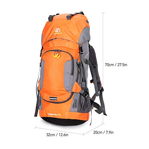 Lixada Mochila de Senderismo Impermeable 60L con Cubierta de Lluvia para Excursionismo Alpinismo Acampada Ciclismo al Aire Libre