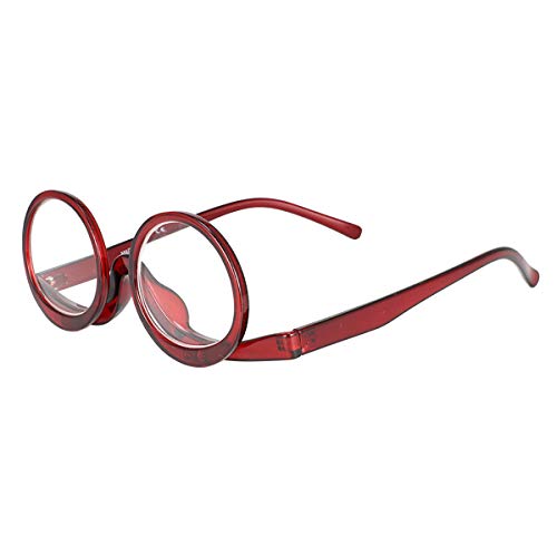 LKXHarleya Voltear Gafas De Lectura Gafas De Lectura De Maquillaje Gafas De Mujer, Rojo, 2.50