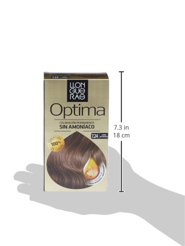 Llongueras Optima Tinte de Cabello Permanente sin Amoniaco Tono #7.24 Rubio Almendra