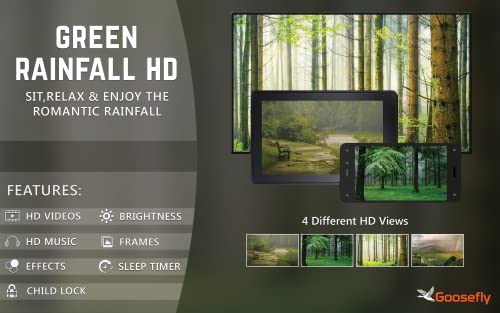 lluvia verde gratis HD - ambiente lluvioso relajante para superar el estrés - una aplicación en su televisor HDR 8k 4k y dispositivos de fuego como fondo de pantalla y tema para la mediación y la paz
