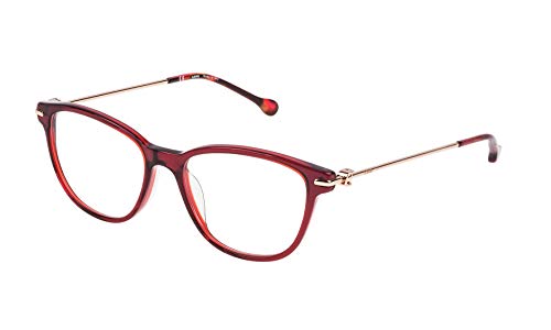 Loewe VLW951M510V64 Monturas de gafas, Transparente Burgundy, 55 Unisex