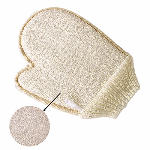 Loofah guante exfoliante guante de baño esponja ducha Loofah masaje corporal depurador guante (guante de lufa)