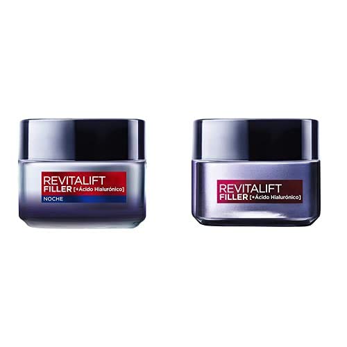 L'Oréal Paris Dermo Expertise Revitalift Filler con ácido hialurónico Rutina - Crema día y Crema de Noche, 50 ml/unidad
