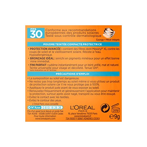 L'Oréal Paris polvo protector solar SPF 30 Cara y Escote