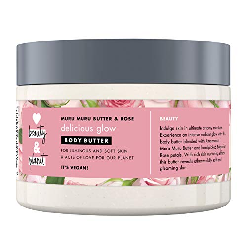 Love Beauty and Planet - Crema corporal para Piel luminosa y suave, Manteca de Murumuru y Rosa Vegano - 250 ml