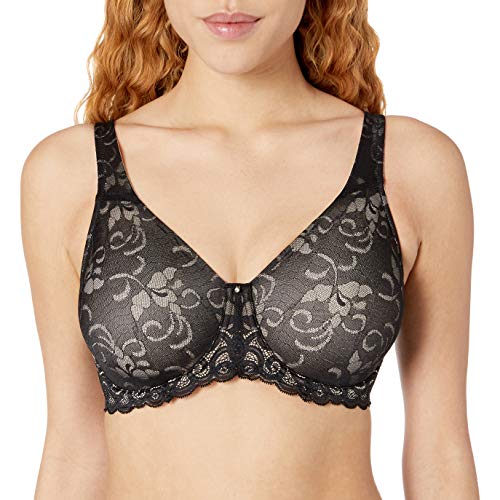 Maidenform Minimizer Support Sujetador Reductor, Negro (Black/Champagne Shimmer), (Talla del Fabricante: 100D) para Mujer