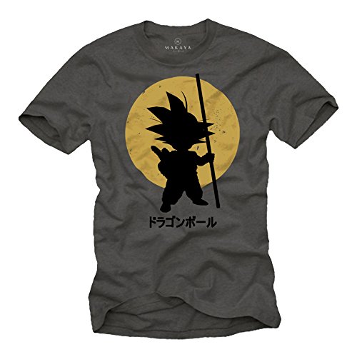 MAKAYA Camiseta Son Goku - Dragon - Gris M