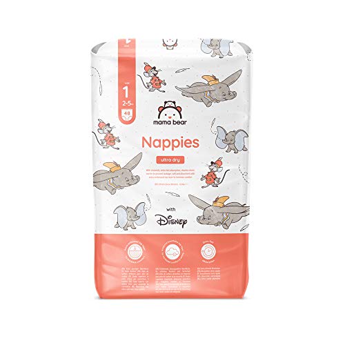 Mama Bear - Disney - 96 pañales ultrasecos, talla 1 (2-5 kg)