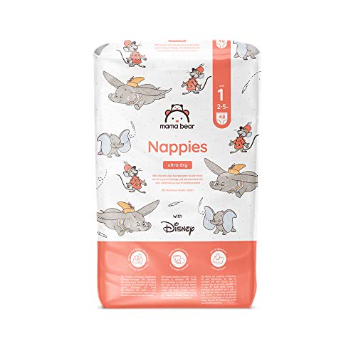 Mama Bear - Disney - 96 pañales ultrasecos, talla 1 (2-5 kg)