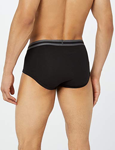 Marca Amazon - find. Slip para Hombre Y-Front, Pack de 7, Negro (Black), M, Label: M