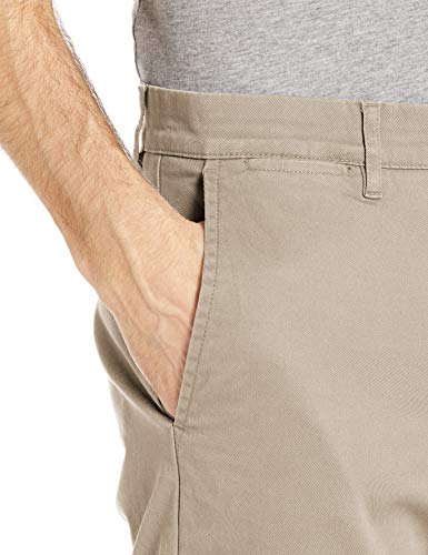 Marca Amazon - Goodthreads - Pantalón chino elástico de corte entallado, con efecto lavado y cómodo para hombre, Beige (Khaki), 30W x 32L