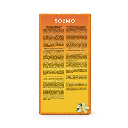 Marca Amazon - Solimo - Bandas de cera zona del bikini con aroma de vainilla (4x16 bandas de cera)