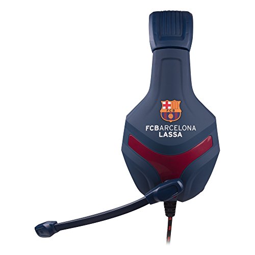 MARSGAMING MHBC Auriculares Gaming del FC Barcelona Lassa (micrófono Plegable, 40mm neodimio, Diadema Ajustable, Producto Oficial Euroliga), Azul