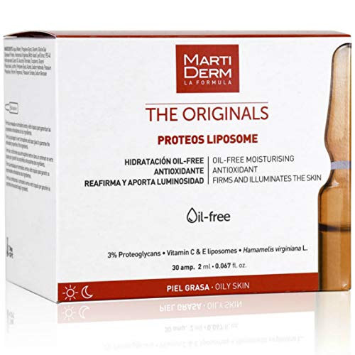 Martiderm Liposomas 30 Ampollas | Ampollas Martiderm de Vitamina C facial para Pieles Grasas y Reactivas | Martiderm The Originals Proteos Liposome 30 Ampollas