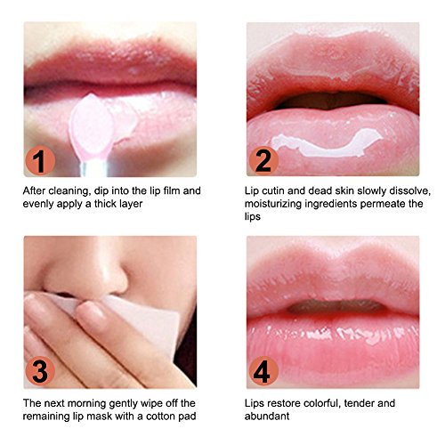 Máscara de labios Extracto de cereza natural Tratamiento de labios para dormir Hidratante Exfoliante Nutritivo Antienvejecimiento para labios regordetes y suaves