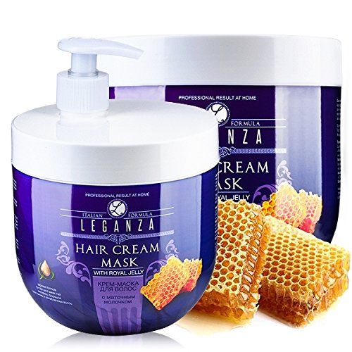 Máscarilla crema para el cabello con jalea real leganza