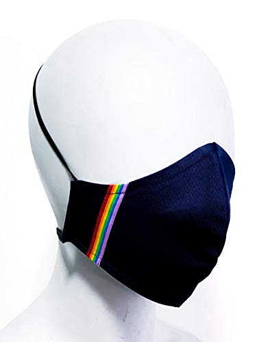 Mascarilla Higiénica multifunción, reutilizable, protección contra el polvo, algodón, MA02.AC AZUL BANDERA ARCOIRIS