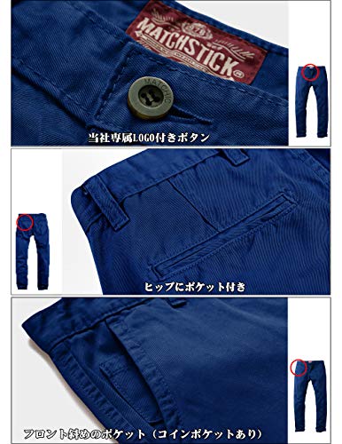 Matchstick 8025 - Pantalón Chino Tapered para Hombre(Azul Zafiro (Sapphire Blue),38W x 31L (ES 48))