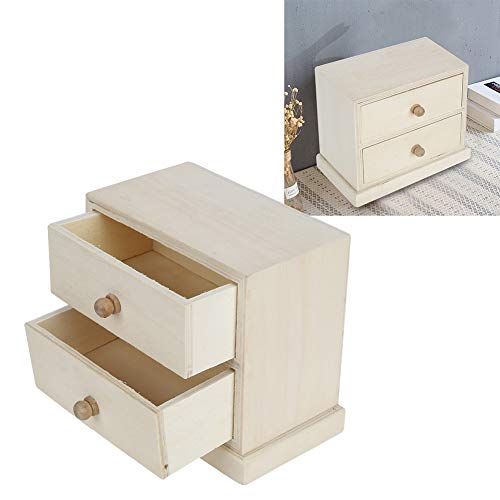 MAVIS LAVEN Caja de Almacenamiento de Escritorio de Madera, Estuche Organizador de Estilo Simple con cajones para Uso de decoración del hogar de Documentos de joyería de cosméticos