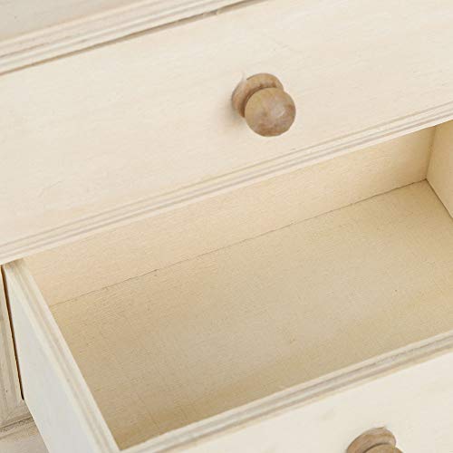 MAVIS LAVEN Caja de Almacenamiento de Escritorio de Madera, Estuche Organizador de Estilo Simple con cajones para Uso de decoración del hogar de Documentos de joyería de cosméticos