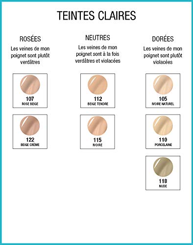 Maybelline Base de maquillaje Fit Me Mate & poreless 105 Natural Yvory