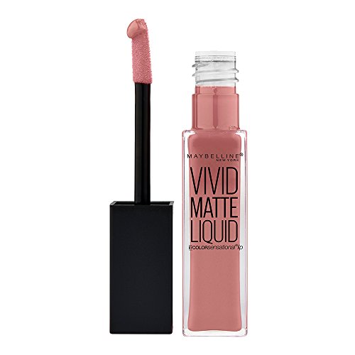 Maybelline New York - Color Sensational, Pintalabios Mate Vivid Matte Liquid, Tono 50 Nude Flush