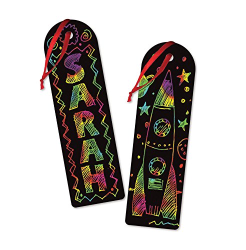 Melissa & Doug- Scratch Art Paquete de Fiesta Marcapáginas, Multicolor (15906)