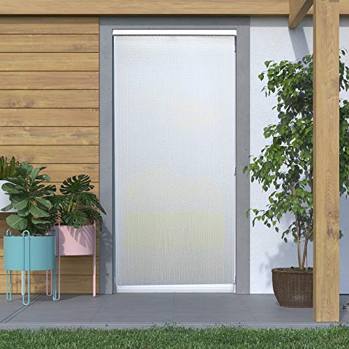 MercuryTextil Cortina para Puerta Tiras PVC 200x90cm，Cortina para Puerta Exterior，10 Color (Transparente)