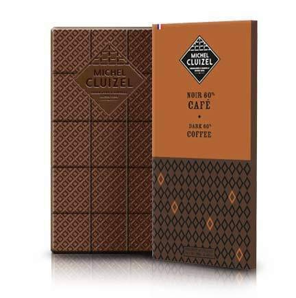 Michel Cluizel Dark Chocolate Bar con Café Cacao 60% Manteca de Cacao Pura Vanilla Bourbon sin Soja y sin Sabor - 4 x 70 Gram